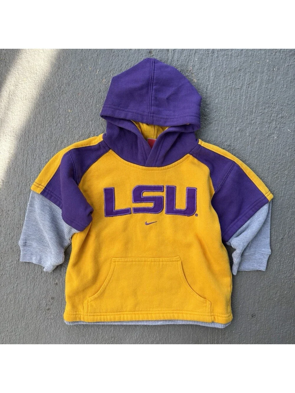 Vintage Nike LSU Hoodie Center Swoosh Sweater KIDS 3T